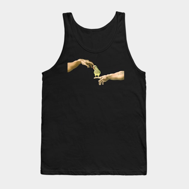 scritching a monk parakeet Tank Top by FandomizedRose